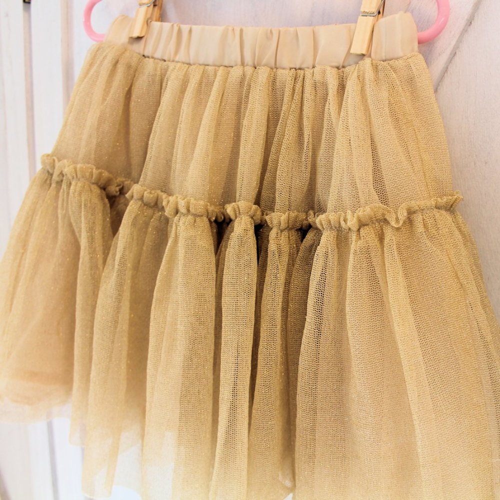 Gold Sparkle Tulle Tutu Skirt 4T Old Navy